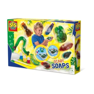 Image of SES Creative 14311 (Making) Scary Soaps, Mix Dyes to Create Your own Colours, Different Moulds for Shapes, Complete STEM Set Children