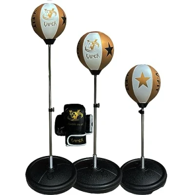 Image of Viper Kids Free Standing Boxing Punch Bag Speed Ball &amp; Mitts Gloves Kit Children Junior Set