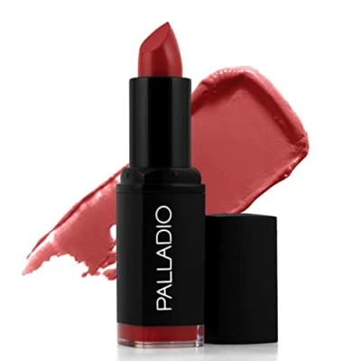 Image of Palladio Herbal Matte Lipstick, Scarlet, Creamy and Full Coverage Long Lasting Lipstick