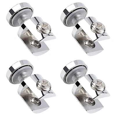 Image of 4 Pcs Glass Clamp Clip Adjustable Bracket Shelf Brackets Solid for Cabinet Kitchen Table Shelves 5 10mm Thick