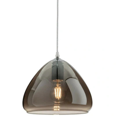 Image of Willis Dome Pendant Light Chrome with Smoked Glass