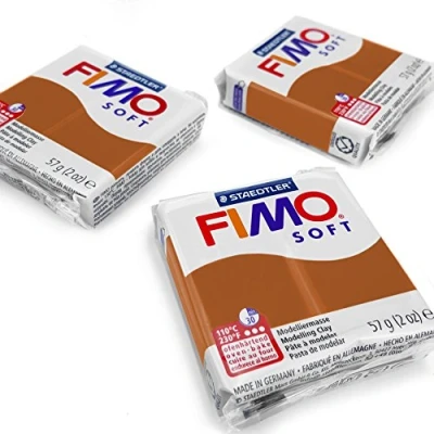 Image of FIMO Soft Polymer Oven Modelling Clay Most Popular Colours 57g Set of 3 Caramel