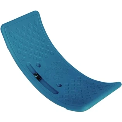 Image of Curved Balance Board, Wobble Board Seesaw Rocker, Popping Training Equipment (Blue)