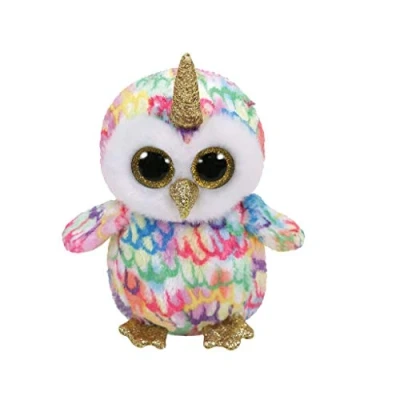 Image of TY 1607 36253 Unicorn Enchanted OWL with Horn Beanie BOOS, Multicolored, 15 cm