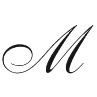 Image of Herbin 40113T Copperplate round seal with varnished wooden handle, letter M