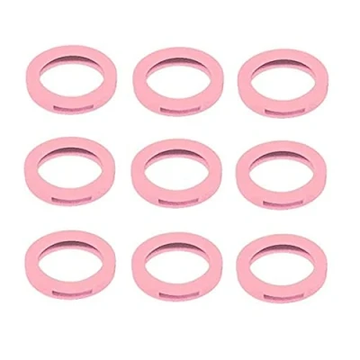 Image of Merriway BH04010 (10 Pcs) Fluorescent Neon Pink Key Cap Identifier Rings Pack of 10 Pieces