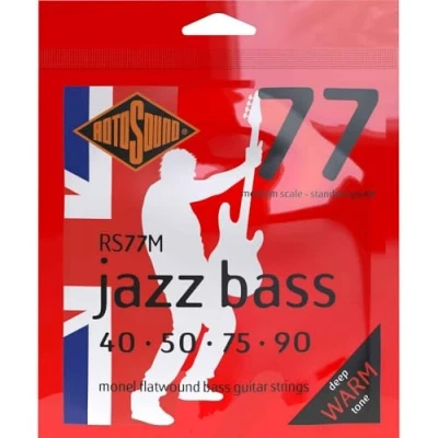 Image of Rotosound RS77M Monel Medium Gauge Flatwound Bass Strings Scale (40 50 75 90)