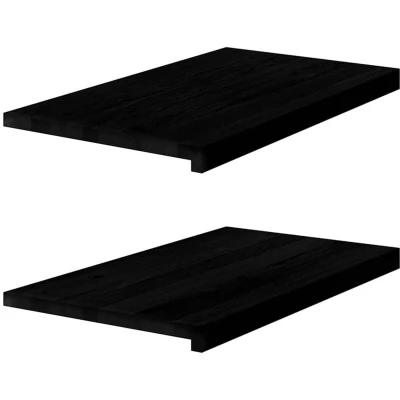 Image of vidaXL Window Sills 2 pcs Dark Brown 70x40x2 cm Solid Wood Oak