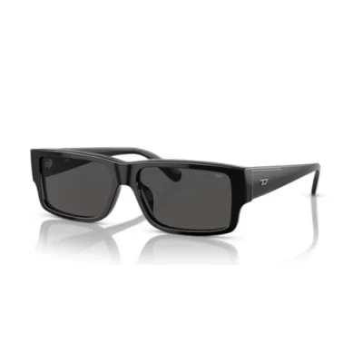 Image of DIESEL Man DL2003 701/87 Sunglasses Acetate Black Grey Squared Normal