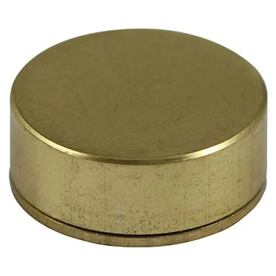 Image of TIMCO Threaded Screw Caps Solid Brass Satin 12mm