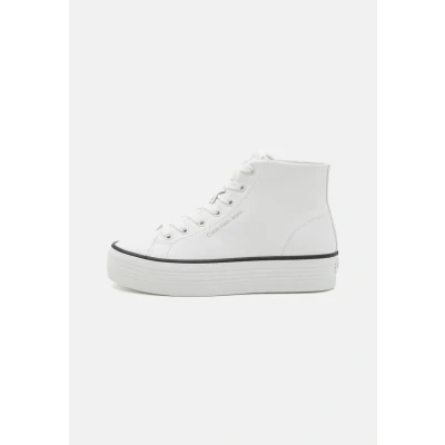 Image of Calvin Klein Jeans BOLD Hightop trainers, Women&#039;s, Size: 6.5, Bright white/black Leather