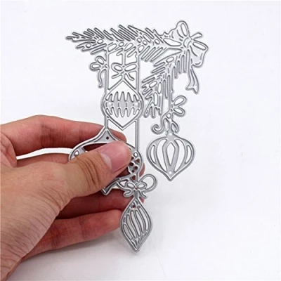 Image of Bluelans® Metal Cutting Dies Embossing Stencil Template for DIY Scrapbook Album Paper Card Craft Decoration (Xmas Ball Dies)