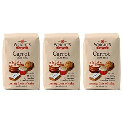 Image of Wright&#039;s Baking Carrot Cake Mix 500g (Pack of 3)