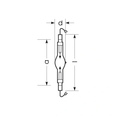 Image of RADIUM metal halide lamp K12s 1950W HRI TS D/S clear