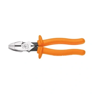 Image of Klein Tools D20009NEINS Insulated Lineman&#039;s Pliers with Dual Layer Insulation Exceeding Tests and Flame Impact Resistance, 9 Inch