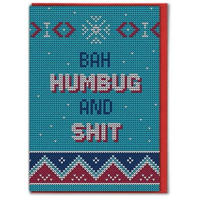 Image of Brainbox Candy Funny Rude Christmas Cards Xmas Dad &#039;Bah Humbug&#039; Perfect Banter For Best Friends Mates Him Her Boyfriend Girlfriend Partner