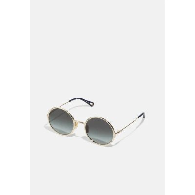 Image of CHLOÉ Sunglasses, Women&#039;s, Size: 53, Gold/grey