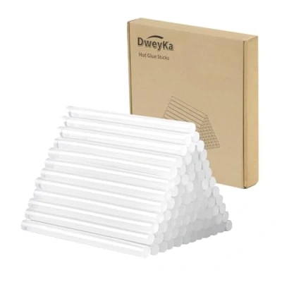 Image of Dweyka 100 Pack Hot Glue Sticks 11mm x 100mm, Melt Gun Sticks, Perfect for DIY Craft Projects and Sealing (100 Pack, 100mm)