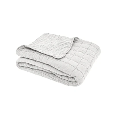 Image of Sleepdown Quilted Waffle Throw Over Sofa Bed Super Soft Warm Cosy Luxury Blanket Bedspread Natural 200cm x 150cm,5056242894315