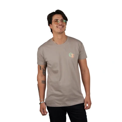 Image of Superb Mens Short sleeve round neck t shirt Born To Be SPRBCA 2202 man Grey Cotton Size Medium