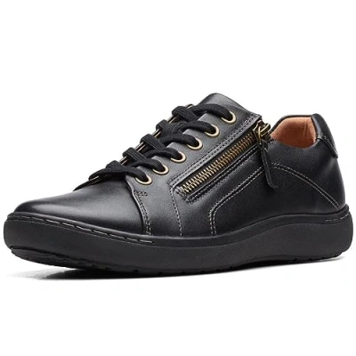 Image of Clarks Women&#039;s Nalle Lace Sneaker, Black, 3 UK