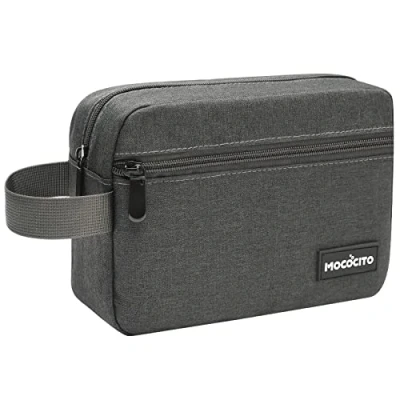 Image of Toiletry Bag Men Travel Hanging Toiletries Unisex Small Wash Cosmetic Organizer Gym Shaving Shower Bathroom (Gray)