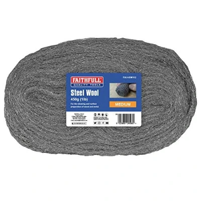 Image of Faithfull Steel Wire Wool 450g Grit: 1 2 MEDIUM