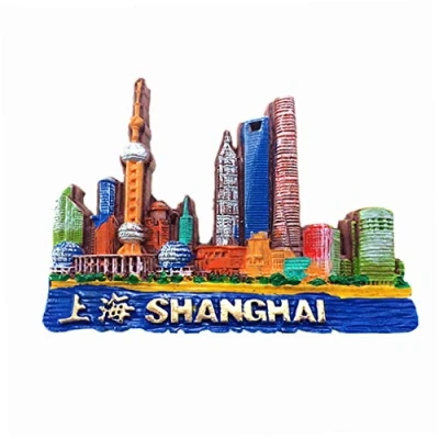 Image of 3D Shanghai China Fridge Magnet, Home &amp; Kitchen Decoration magnetic sticker refrigerator magnet travel souvenir gift