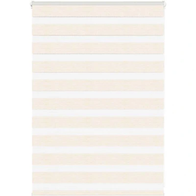 Image of vidaXL Zebra Blind Marble Beige 115x100 cm Fabric Width 110.9 Polyester