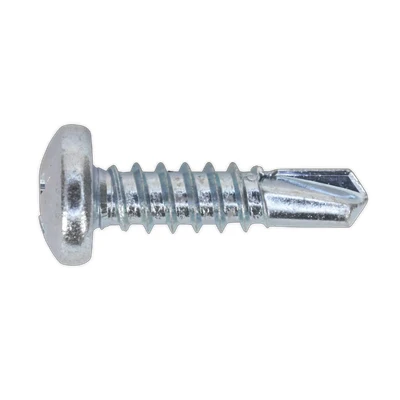 Image of Sealey Self Drilling Screw 4.8 x 19mm Pan Head Phillips Zinc Pack of 100