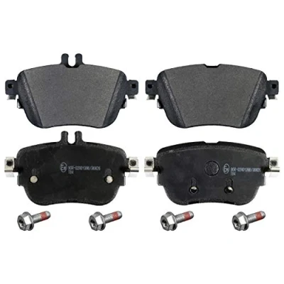 Image of 0004206000, 0004209203, 0004209700, A0004206000, A0004209203 Brake pad set FEBI BILSTEIN 16970 Rear Axle prepared for wear indicator with screw