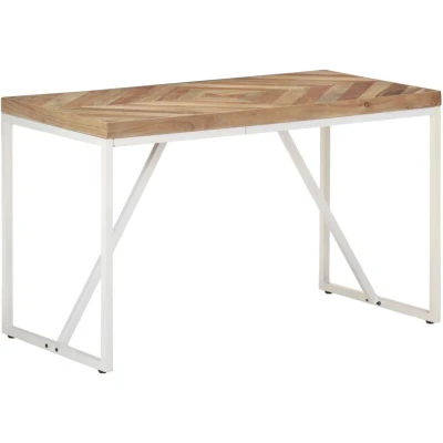 Image of vidaXL Dining Table 120x60x76 cm Solid Acacia and Mango Wood
