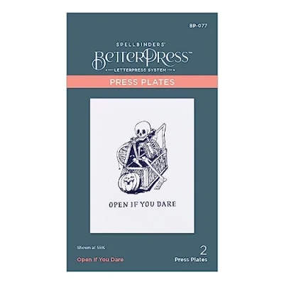 Image of Spellbinders Open if You Dare Press Plates from The Betterpress Halloween Collection