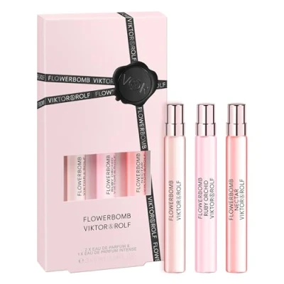 Image of Viktor &amp; Rolf FlowerBomb Gift Set 10ml EDP + Ruby Orchid Nectar