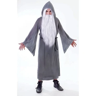 Image of Bristol Novelty AC130 Wizard Cloak, Grey, One Size