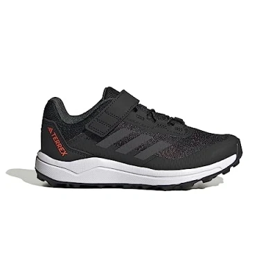 Image of adidas Terrex Agravic Flow Hook and Loop Trail Running Shoes, core Black/Solid Grey/Solar red, 10.5 UK