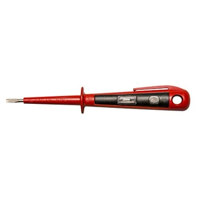 Image of H+H Werkzeug European Car Voltage Tester, Up to 250V, VDE/GS Certified, Made in Germany, 150mm Red/Black, Model 45400 VDE