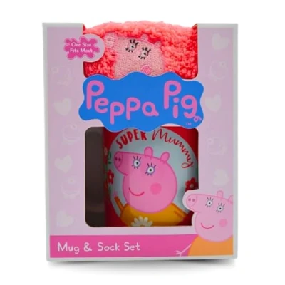 Image of HOX Xpressions Peppa Pig Super Mummy Mug &amp; Sock Gift Set