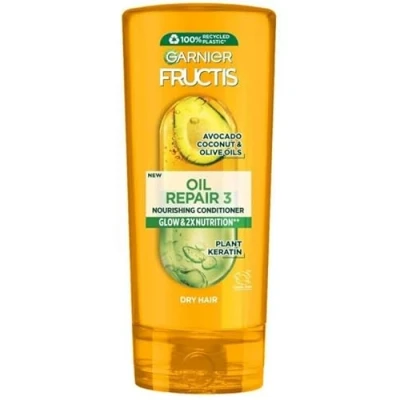 Image of Garnier Fructis Oil Repair 3 Conditioner, 200 ml (PACK OF 2), Nourishing Glow &amp; 2x Nutrition, For Dry Hair, With Avocado, Coconut And Olive Oils