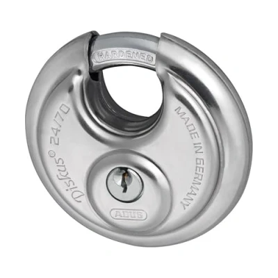 Image of ABUS Key Unlock Lock Stainless Steel 24/70, 70 mm (Silver, Circular, Indoor)