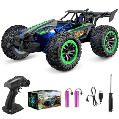 Image of Perbabe RC Car Remote Control Cars, 2.4GHz 20+KM/H High Speed Radio Controlled Cars 2WD RTR All Terrain Off Road Race with Rechargeable Battery Toy Gifts for Kids Boys Girls 3 And Up Year Old
