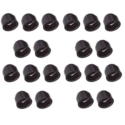 Image of 20X Hex NUT Cover Cap M4 to M30 Protection Bolt Round Hexagon Dome Black Screw Head CAR Plastic (Diameter M10 / 17mm)