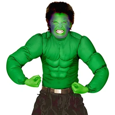 Image of Widmann Kid?s Dressing Up Costume Green Muscle Shirt