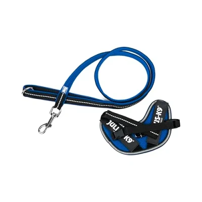 Image of IDC Powair Bundle Harness, Size: 2XS/Baby 2, Blue + Leash, 1,2 m with Handle and Small Carabiner,