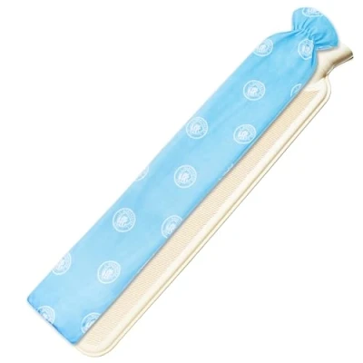 Image of Manchester City F.C. Long Hot Water Bottle with Soft Cover 2L Gifts for Him (Blue Long)
