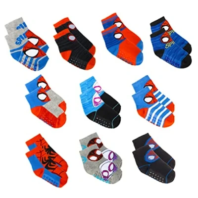 Image of marvel 10 Pack, Socks for Toddler Boys 6 24 Months, 2T 5T, Variety Pack
