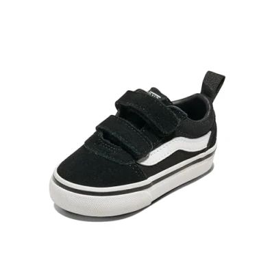 Image of Vans Unisex Kids Td Ward V Sneaker, Black Suede Canvas White Iju, 9 UK Child