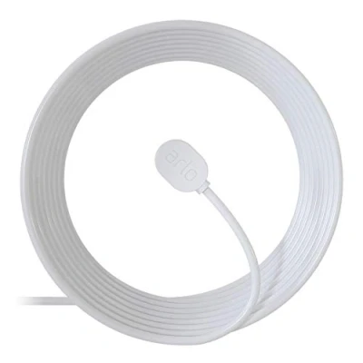 Image of Arlo Outdoor Charging Cable Certified Accessory 25 ft, Weather Resistant Connector, Works with Pro 5S 2K, 4, 3, Ultra 2, Ultra, Floodlight, and Go 2 Cameras, White VMA5600C