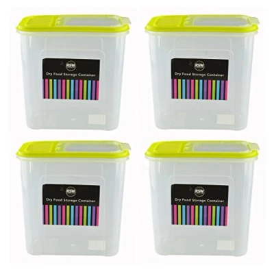 Image of Royle Dry Food Storage Container Green Great For Cereal and 2L Capacity (PACK of 4)