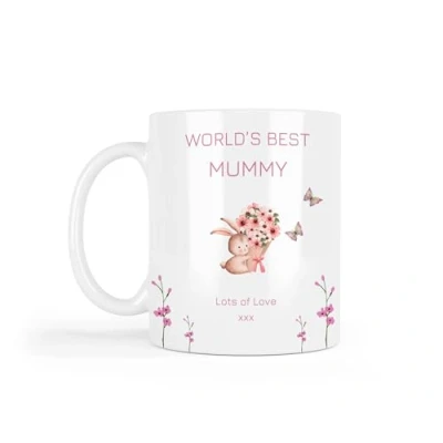 Image of UNIQUEPGIFTS Personalised Mum Gifts, Worlds Best Nanny Mug, Mum, Mother&#039;s Day Gifts for Gift, 11oz Ceramic White Mug (Personalised World&#039;s Best)